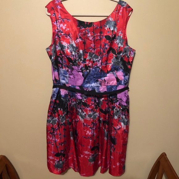 Pinky Red Floral Formal Dress - Picture 1 of 3
